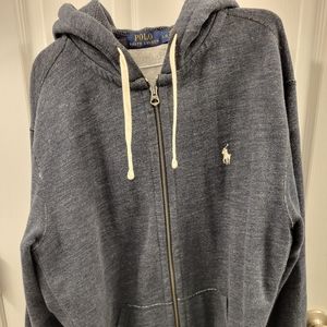 Ralph Lauren Zip up distressed hoodie